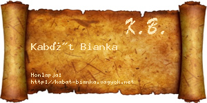 Kabát Bianka névjegykártya