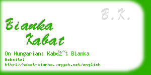 bianka kabat business card